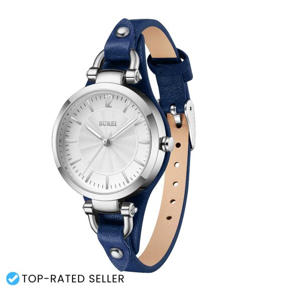 Leather Strap Quartz Watch Elegant Minimal Classic Women\'s Wristwatch Thin